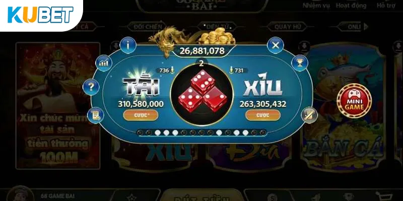 Tài xỉu KUBET là trò chơi gì?