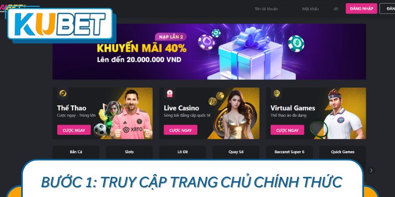 Truy cập trang chủ chính thức của NBET